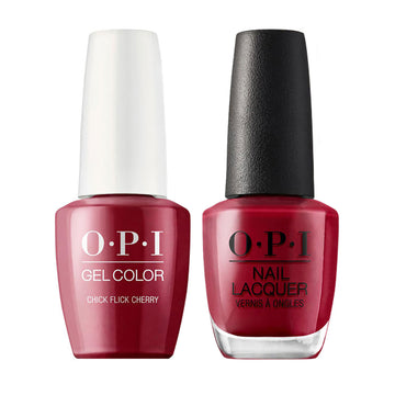 OPI H02 Chick Flick Cherry - Gel Polish & Matching Nail Lacquer Duo Set 0.5oz