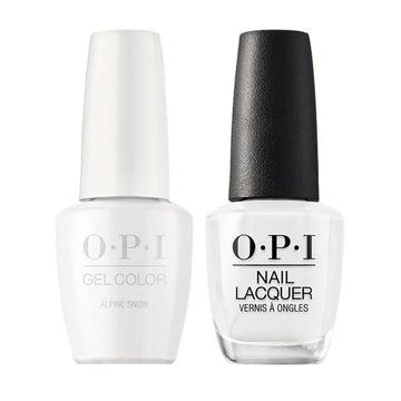 OPI L00 Alpine Snow - Gel Polish & Matching Nail Lacquer Duo Set 0.5oz