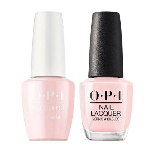 OPI T65 Put it in Neutral - Gel Polish & Matching Nail Lacquer Duo Set 0.5oz